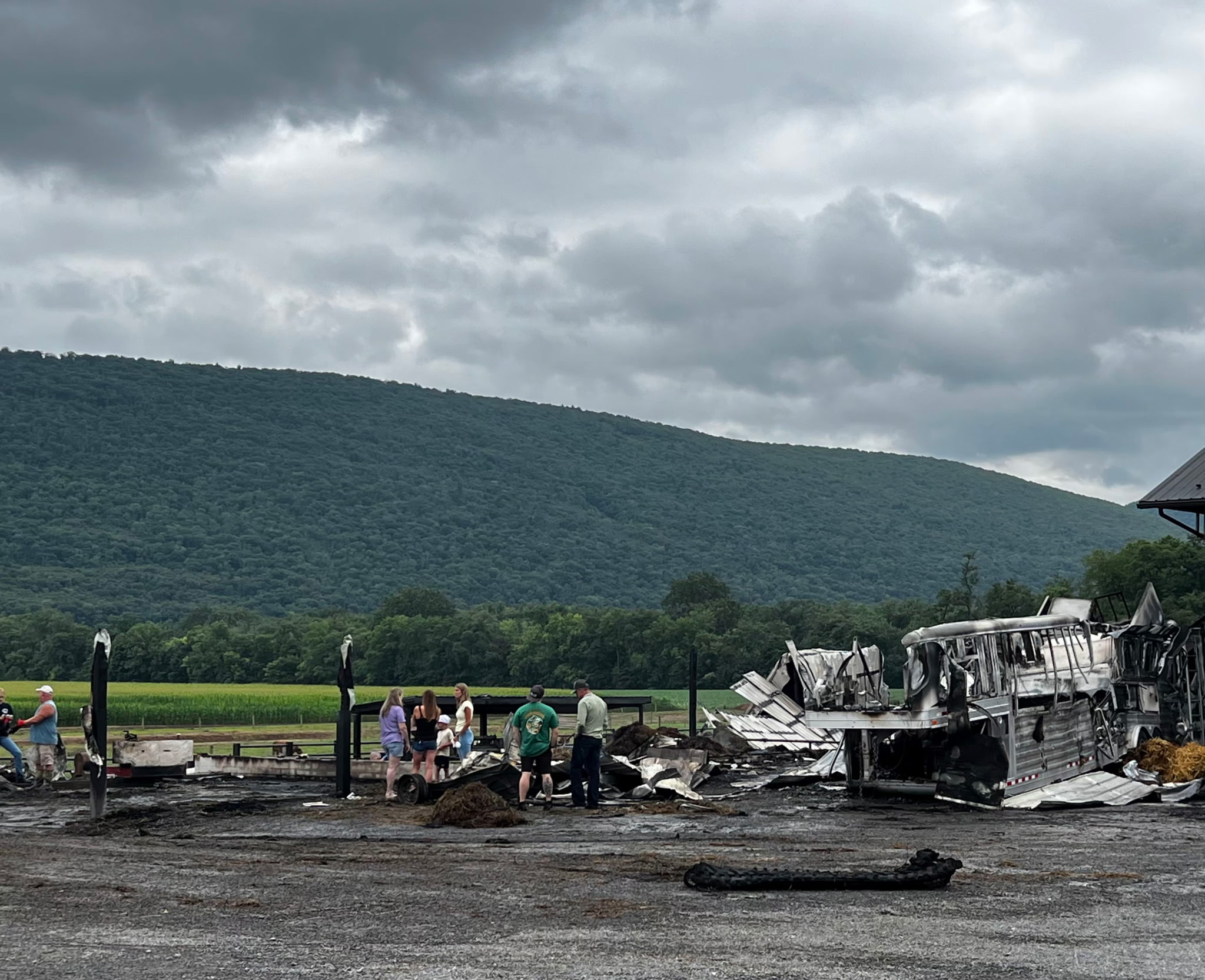 Fire destroys barn near Jersey Shore